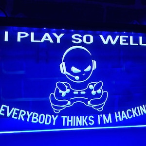 I Play So Well LED Sign Neon Light Illuminated Game Room Decor Gamers Lights Man Cave Mancave gaming