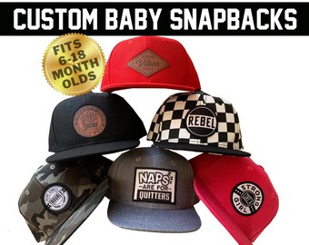 personalised baby snapbacks