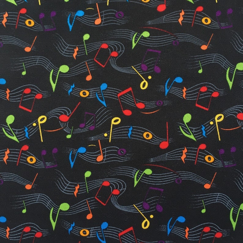 Music Notes Print Fabric. 100 Cotton. Fabric by the Yard. Etsy