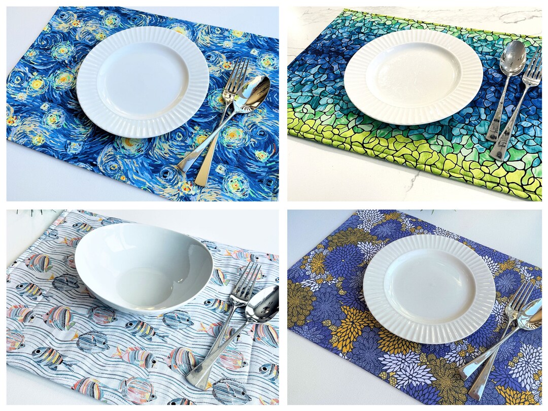 Custom Pick Your Print. Padded Placemats. Dish Drying Mat. Singles