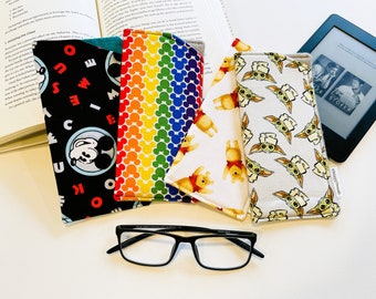 Ready to Ship. Glasses Sunglasses Reader Case. Padded Soft Travel Sleeve.  Cotton. Gift. Mickey Child Pooh Bear Magic