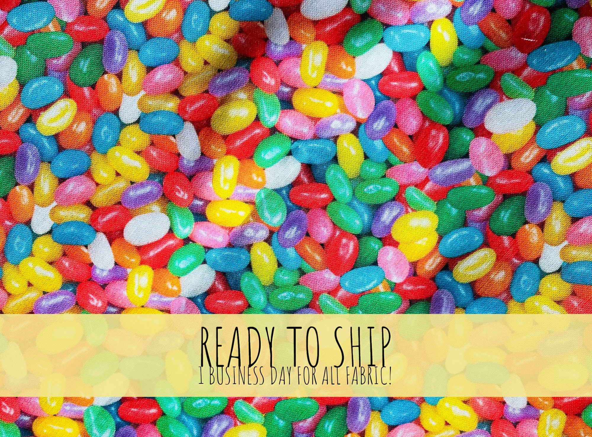 Jelly Beans Cotton Fabric. Real Photo Print. 100 Cotton. Etsy