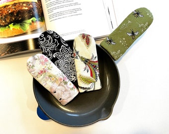 Ready to Ship. Pot Skillet Handle Cover. Heat Insulated. Potholder. Protective Hot Handle Sleeve, Kitchen Gifts