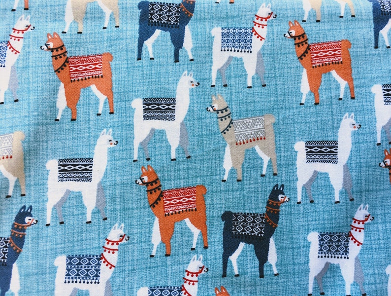 LLamas. Llama Print Cotton Fabric. 100 Cotton. Fabric by the Etsy