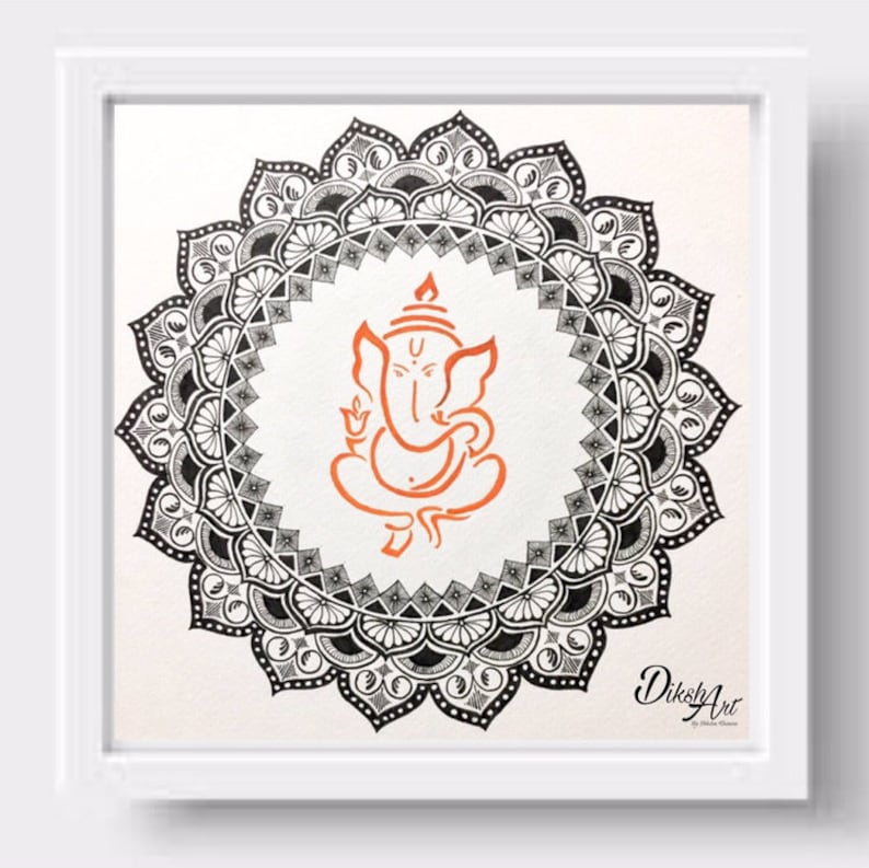 Printable Ganesha Wall Decor Indian God Ganesha Instant - Etsy