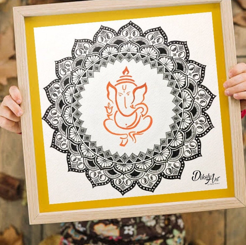 Printable Ganesha Wall Decor Indian God Ganesha Instant - Etsy
