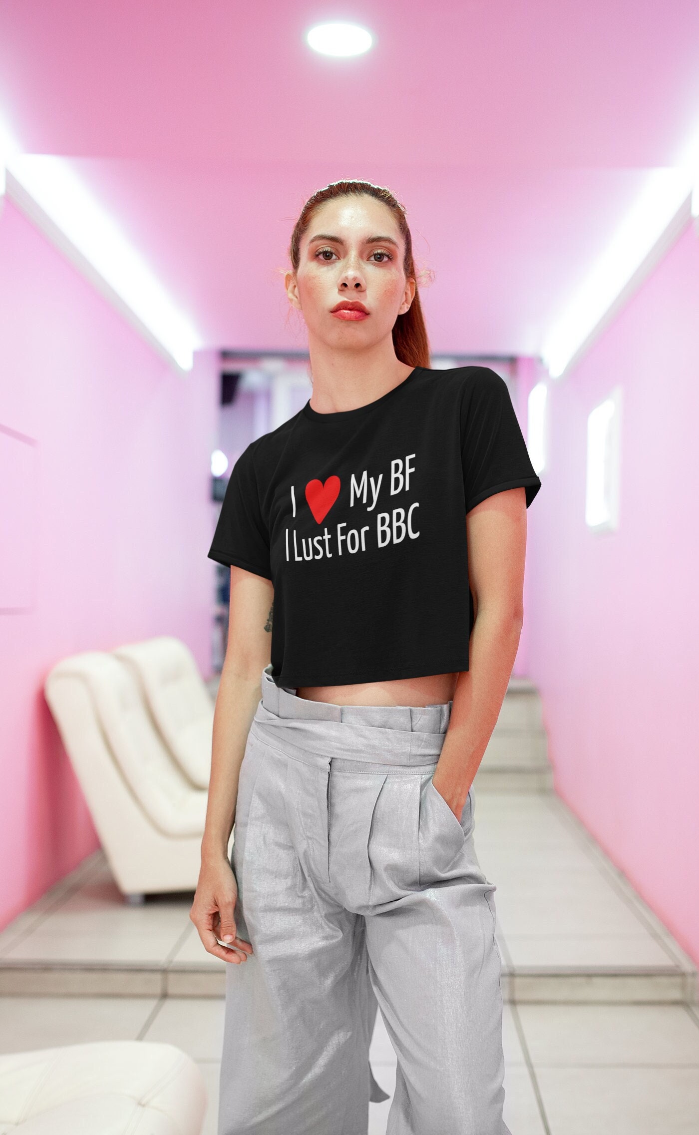 BBC Crop Top Big Black Cock Lover Shirt