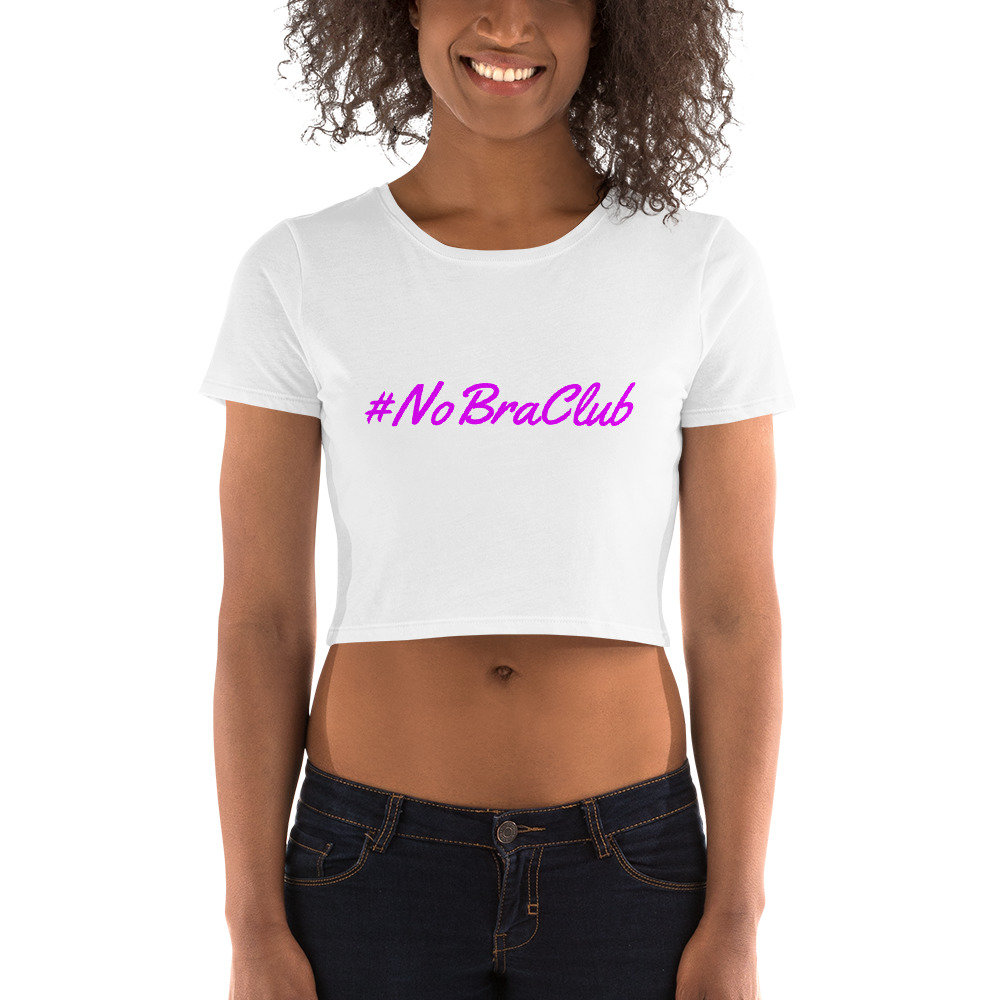 Buy Womens Teen Girls O Neck Short Sleeve NO Bra Club Crop Top Cotton  T-Shirts Online at desertcartEcuador