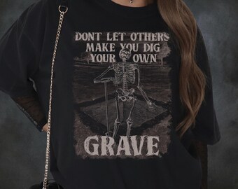 Goth Skeleton Graphic Tee | Morbid Alt Clothing