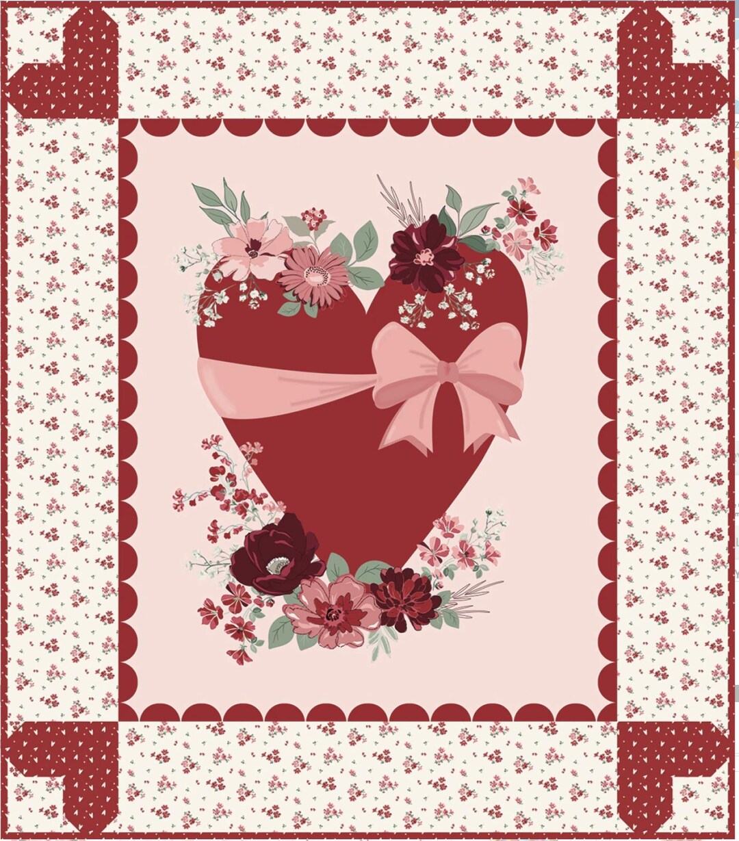 Love You Always Heart Panel Quilt Kit by Riley Blake Designs - Etsy