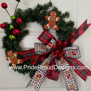 Gingerbread Men Cookies Holiday Traditions Christmas Ornaments Galore Christmas Evergreen Home Decor Door Wreath