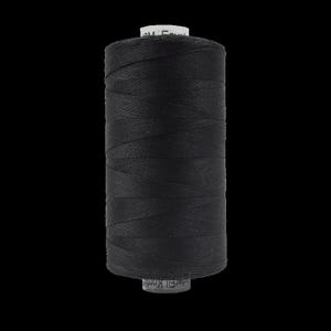 WonderFil Konfetti Black Cotton Thread: 50wt Matte Quilting, 1000m