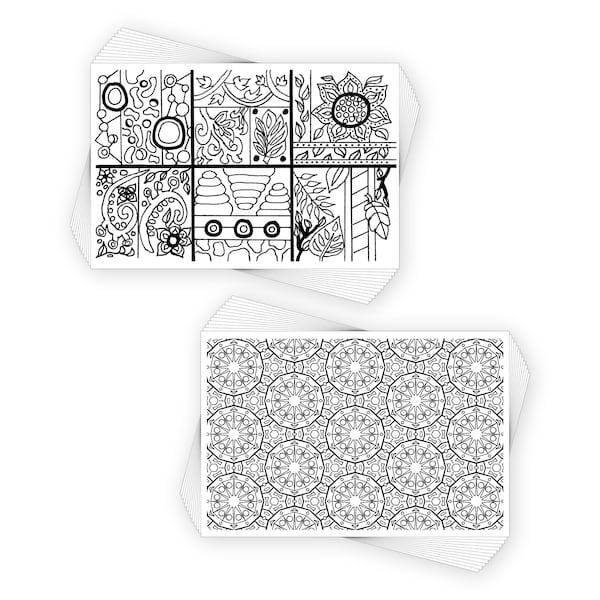 Coloring Postcards - Etsy