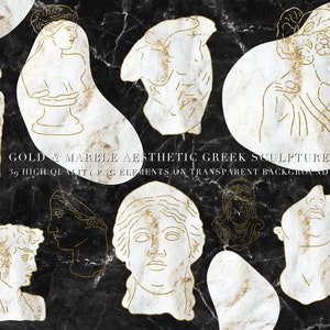 Oro e marmo Estetica Scultura greca, Statue greche Illustrazioni estetiche, Antica Grecia Antica Estetica Statua greca Marmo, png