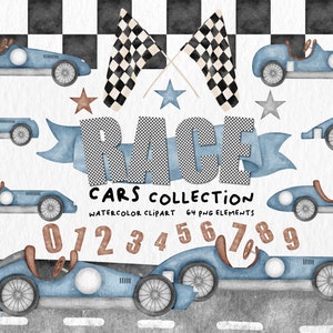 Aquarel raceauto's, vintage raceauto's, sportwagens babyjongen, aquarel auto's clipart png, digitale png-raceauto's, aquarel babyjongen