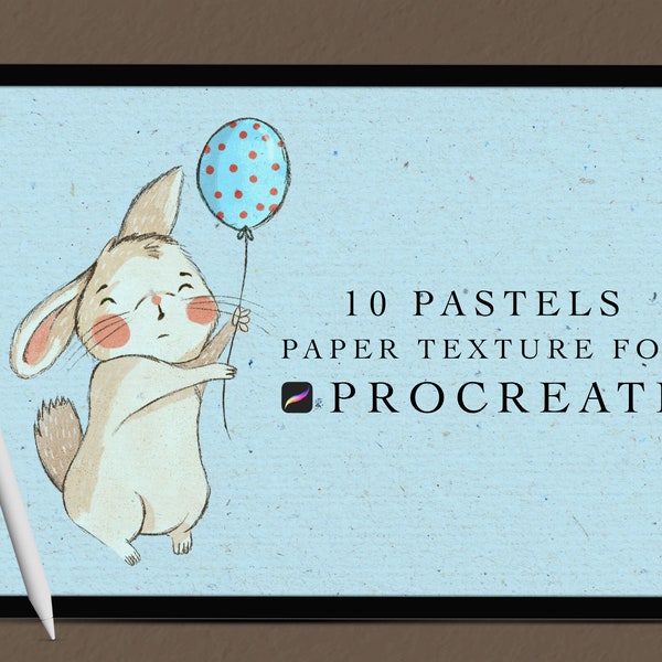 10 Pastels Digital Paper Texture for Procreate, Sketching & Watercolor Procreate Paper Texture, iPad texture, Pastels paper, Paper textures