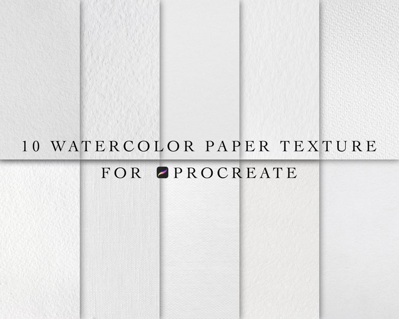 10 Digital Paper Texture for Procreate Sketching & Watercolor Etsy