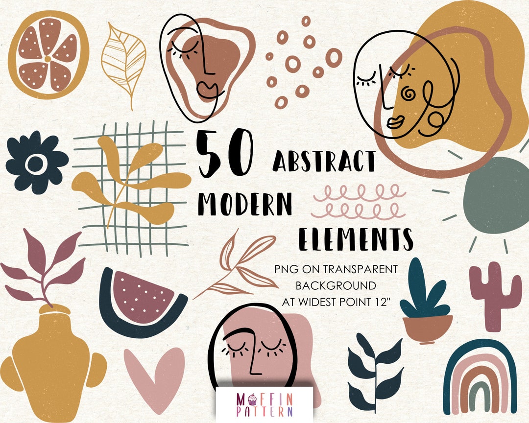 Modern Design Elements, Abstract Shapes Clipart, Abstract Elements ...