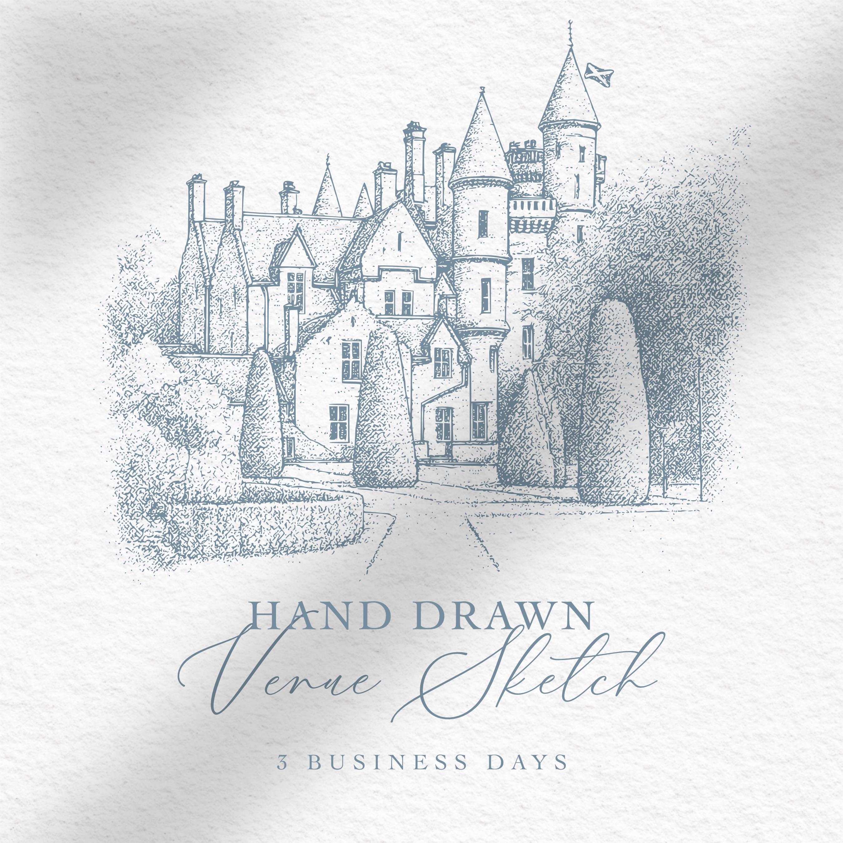 Custom Venue Portrait | Hand Drawn Wedding Illustration | Church ...