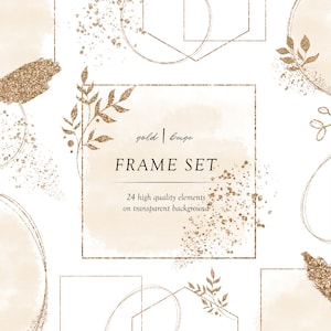 Watercolor arrangement gold and beige clipart, watercolor splash, brushe stroke,confetti, glitter clipart, printable brush, digital download
