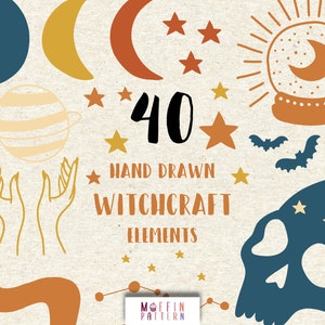 Zodiac Signs clipart , Mystery Symbols, Esoteric Symbols Planner Sticker  Mystic Clipart,Esoteric Clipart, Mystic Logo, Celestial Clipart