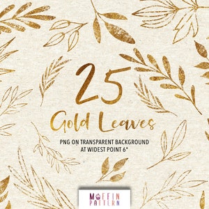 Gouden bladeren stempel overlays, Gouden bloemen, Foil Leaves Clip Art, Foil Flower Clipart, Botanische Elementen, Floral Stamp, Monstera blad Clipart