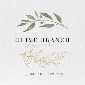 Olive aquarel illustraties, Olive Branch aquarel illustraties, bruiloft botanische bladeren illustraties, Olive clipart, Olive bladeren aquarel
