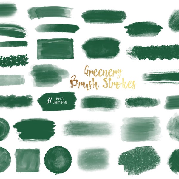 Bottle Greene Brush Strokes clipart, brush paint strokes, watercolor splash,  emerald watercolor brush strokes, paint splatters, logo diy