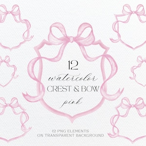 Aquarel roze kuif frame clipart, aquarel kuif frame strik, bruiloft clipart, babyshower aquarel clipart, strik en lint png