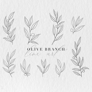 Olive Watercolor Clip Art, Olive Branch Watercolor Clip Art, Wedding ...