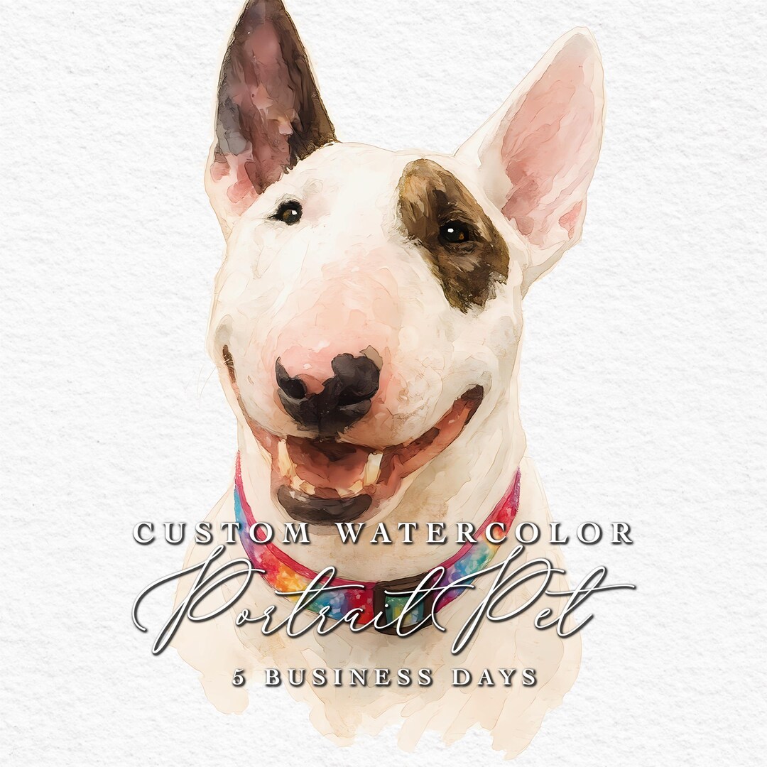Custom Pet Portrait | Watercolor Dog & Cat Illustration | Personalized ...