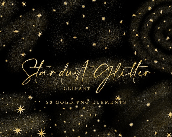 Stardust Gold Clipart PNG Elements Gold Stars Clipart Star - Etsy