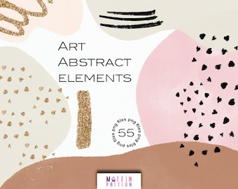 Imágenes prediseñadas de formas abstractas mínimas, elementos abstractos colores tierra, arte de pozo, beige suave, png ,
