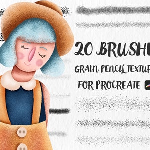 Procreate Grain Brushes, Potloodkorrel Texturen voor Procreate, Grunge Texture, Grain Textures, Brushes voor Procreate, Digital Download
