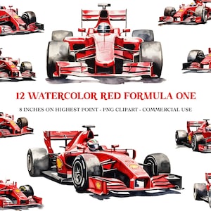 Aquarel rode Formule 1 voor kwekerij illustratie, aquarel raceauto's, kwekerij illustratie PNG, PNG downloaden, commercieel gebruik
