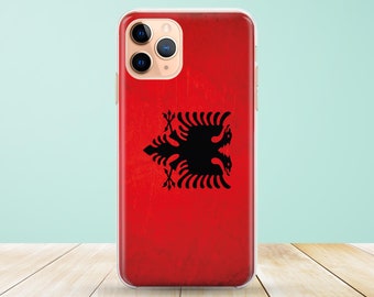 Vintage Flag Albania Phone Case available for iPhone 14, 13, 12, 11, XS Max Samsung S22, S21, S20, phone case