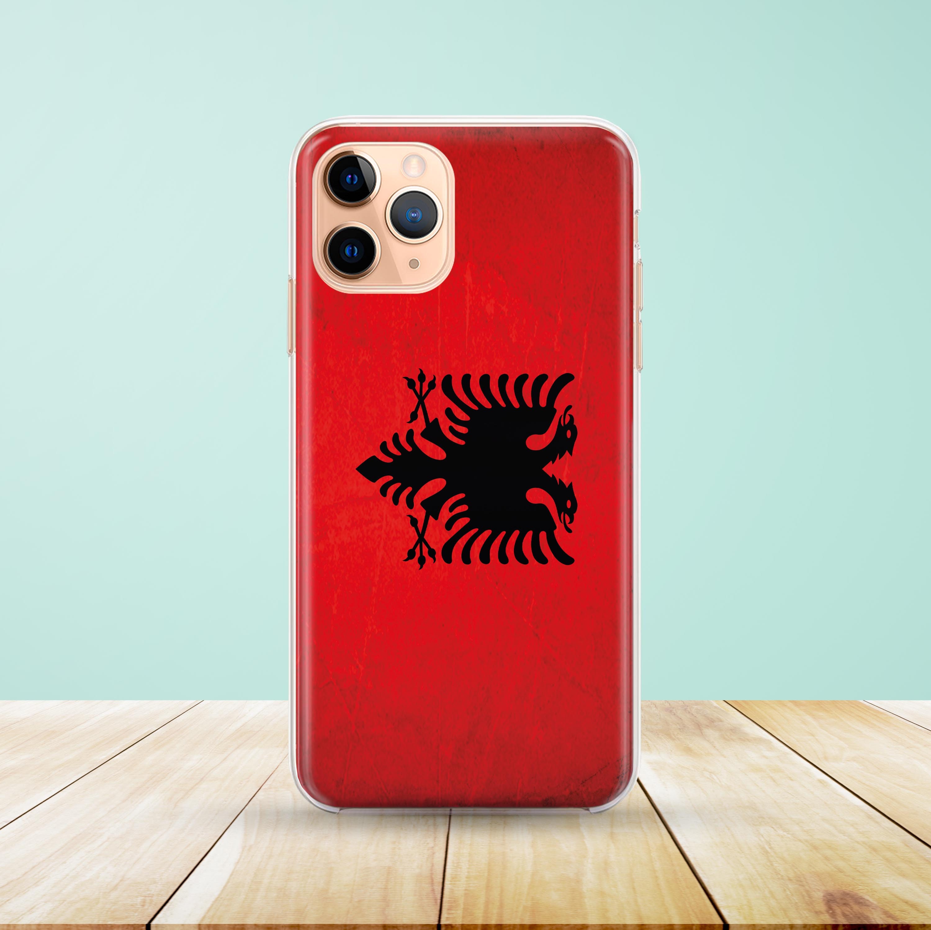 Custodia Per IPhone 11 Pro Con Bandiera Albanese, Cover Portafoglio In Policarbonato E TPU, Antiurto E Antigraffio, Design Patriottico