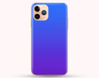 Lila-Blaue Ombre Handyhülle - Passend für iPhone 16, 15, 14, 13, 12, Samsung Galaxy S20 und mehr | Langlebig, stilvoll und schützend