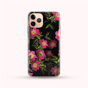 Floral Pink Flowers Phone Case available for iPhone 14, 13, 12, 11, XS Max Samsung S22, S21, S20, phone case