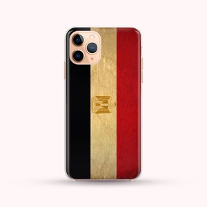 Vintage Flag Egypt Phone Case available for iPhone 16, 14, 13, 12, 11, XS Max Samsung S22, S21, S20, phone case