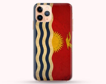 Vintage Flag Kiribati Phone case available for iPhone 16, 14, 13, 12, 11, XS Max Samsung S22, S21, S20, phone case