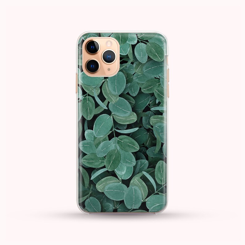 Watercoloring Eucalyptus Leaves Botanical Samsung iPhone Case available for iPhone 14, 13, 12, 11, XS Max Samsung S22, S21, S20, phone case image 1