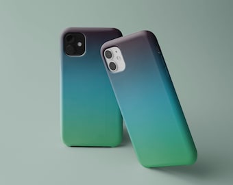 Ombre Purple Blue Green Phone Case available for iPhone 16, 11, iPhone 12, iPhone 11 pro max,  Xs, Xs Max, Samsung S20, A5
