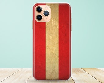 Austria Flag Phone Case - Vintage Design for iPhone 17/16/15, Samsung Galaxy S25