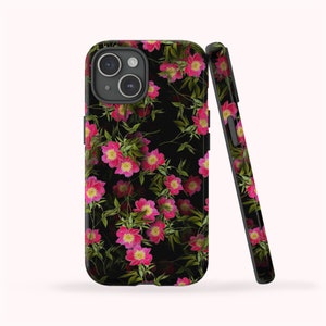 Floral Pink Flowers Phone Case available for iPhone 14, 13, 12, 11, XS Max Samsung S22, S21, S20, phone case