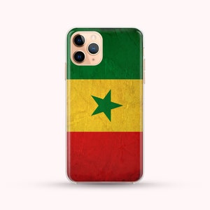 Vintage Senegal Flagge Handyhülle erhältlich für iPhone 16, 14, 13, 12, 11, XS Max, Samsung S22, S21, S20, Handyhülle