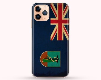 Vintage Flag Montserrat phone case available for iPhone 14, 13, 12, 11, XS Max Samsung S22, S21, S20, phone case