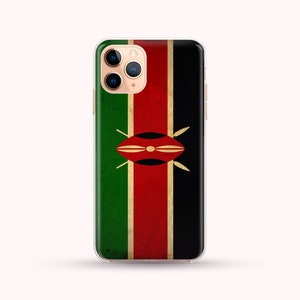 Vintage Flag Kenya Phone case available for iPhone 16, 14, 13, 12, 11, XS Max Samsung S22, S21, S20, phone case
