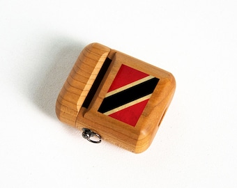 Vintage Flag Trinidad and Tobago Wooden AirPods Case