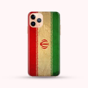 Vintage Flag Iran Phone case available for iPhone 16, 14, 13, 12, 11, XS Max Samsung S22, S21, S20, phone case
